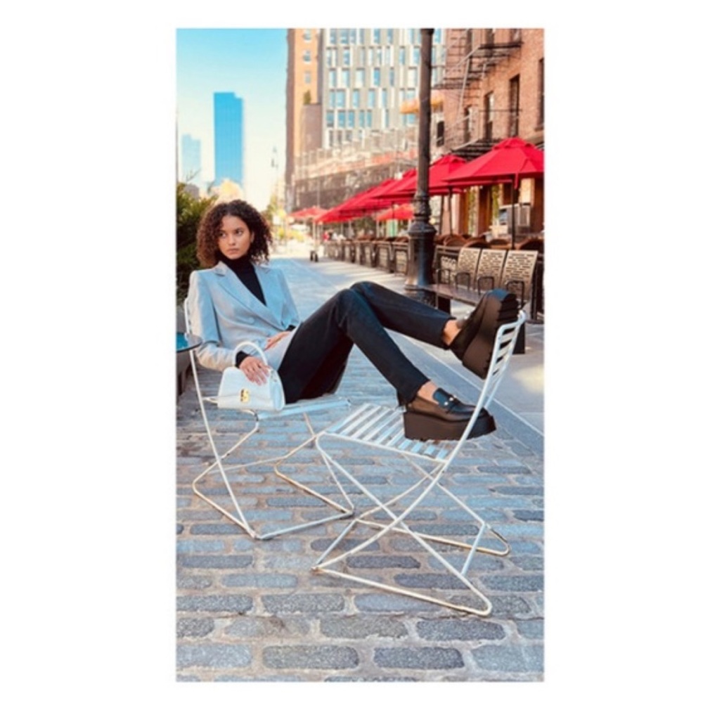 J SLIDES J/SLIDES VICKY Black Leather Platform NEW NEVER WORN Size 8 - Picture 5 of 6